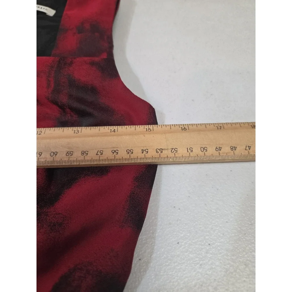 Banana Republic Red Black Abstract Print Sheath Dress Size 0 Sleeveless Lined... - Picture 8 of 11